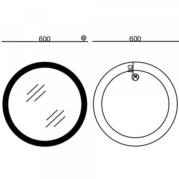 Дзеркало Mixxus PLAIN MC11-60 з Led Touch, Anti-fog, димером, регулятором яскравості (MI6663)