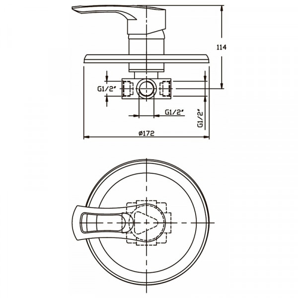 Змішувач для душа Haiba Hansberg 003 (Вбудований) (HB0177)