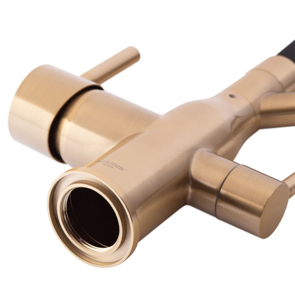 Змішувач для кухні MixxusPremium Gravity 021 BRUSHED GOLD REFL.BLACK (MI6981)
