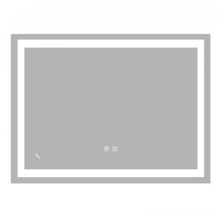 Дзеркало Zerix Kubix MR03-80x60-REVERSE з LED Touch, Anti-fog, димером, регулятором яскравості (ZX6053)