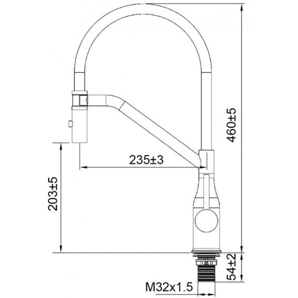 Змішувач для кухні Koer KI-70026-02 з чорним силіконовим виливом (KR5209)