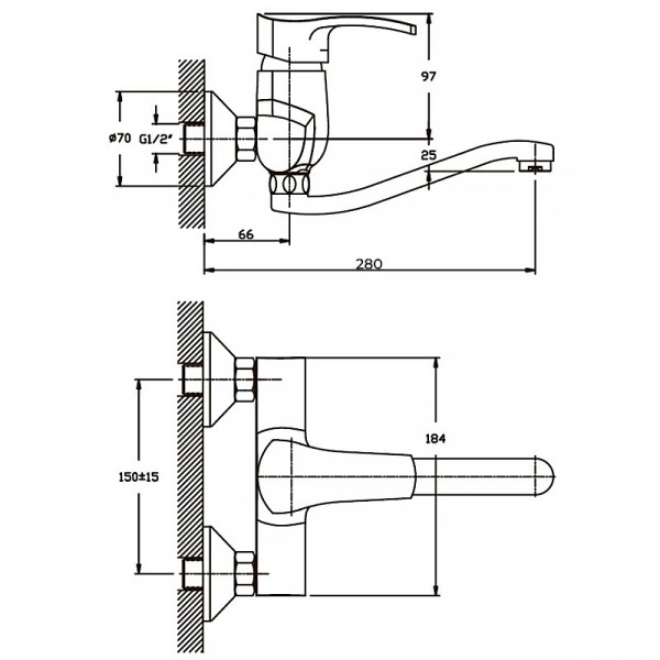 Змішувач для кухні Haiba Focus 005 (HB0118)