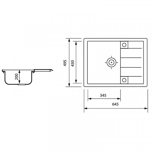 Мийка кухонна Zerix ZS-6550S-07 Мармурова (ZX4542)