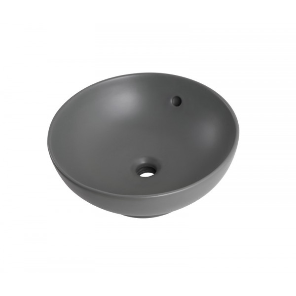 Раковина накладна Mixxus Premium TOPPER-0201 GRAY 410x410x165mm з переливом (MP6649)