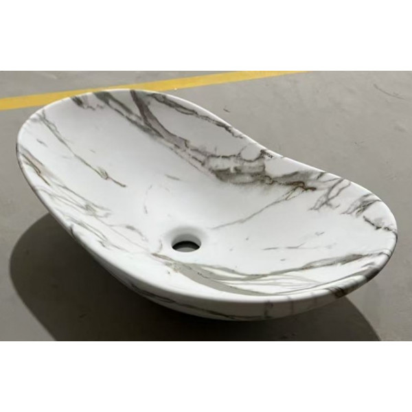 Раковина накладна MIXXUS PREMIUM WAVE-0105 MARBLE 620х360х160mm (MP6559)