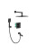 Вбудована душова система з термостатом Koer KB-67011-05 (Колір чорний) (KR4727)