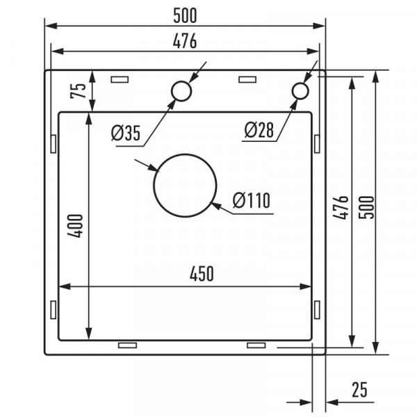 Мийка Mixxus MH5050 Micro Decor Black (3.0/0.8) з нерж. сталі (колір чорний) (MI8215)