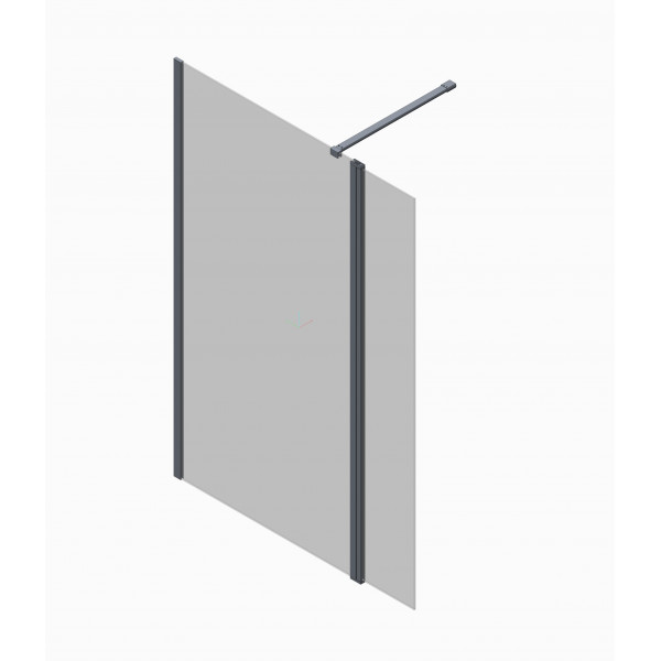 Душова перегородка Koer SR SP03-30x200-TR-01 Walk-In (рух.част) прозоре скло Easy Clean 8мм, хром (KR5399)