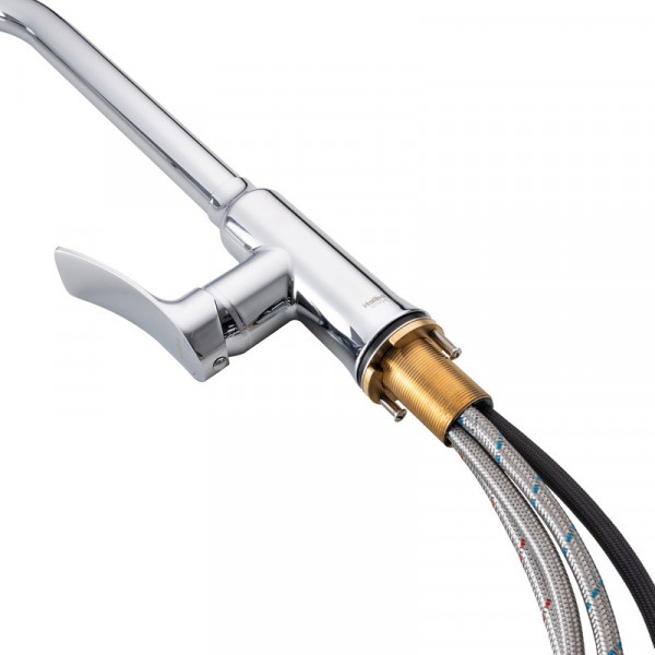 Змішувач для кухні Haiba Bolero 014 з висувною лійкою (HB9591)