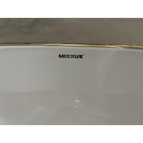 Раковина накладна Mixxus Premium ELLIPSE-0105 EDGE GOLD 600х400х150mm (MP6564)