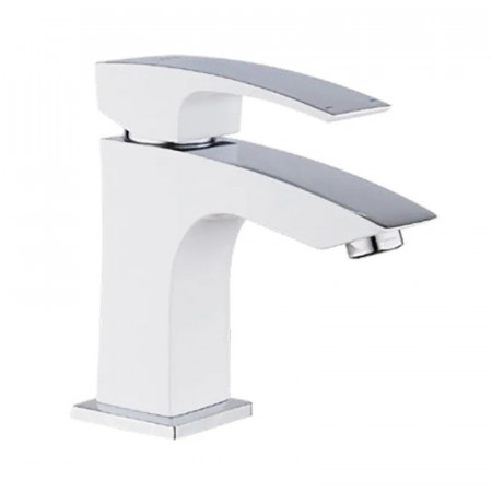 Змішувач для умивальника Koer KB-10007-04 (Колір хром+білий) (KR5149)