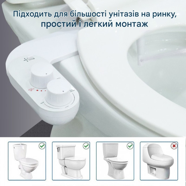 Накладка під кришку унітазу Mixxus Premium TCB-01 Універсальна, з вбудованим гігієнічним душем (MP6494)