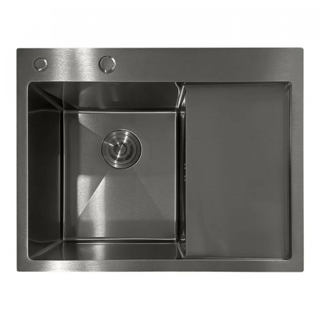 Мийка з нержавіючої сталі Mixxus MH6350L Nano-Black (3.0/0.8) колір графіт (MI7045)