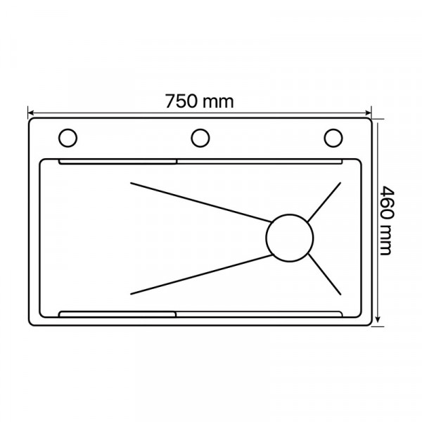 Мийка багатофункціональна Zerix ZH7546-SET-05 Decor Graphite з вбудованим змішувачем з нерж.сталі (ZM5592)