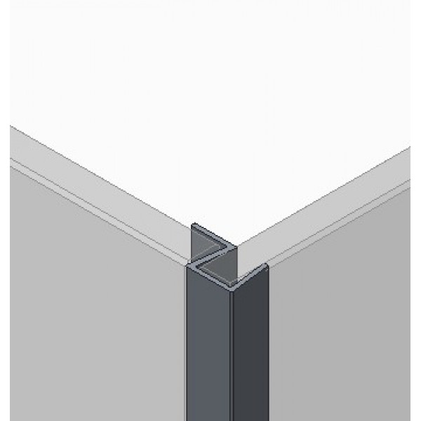 Бічна стінка до кабіни Koer SR SW04-90x200-TR-07 прозоре скло Easy Clean 10мм, графіт (KR5391)