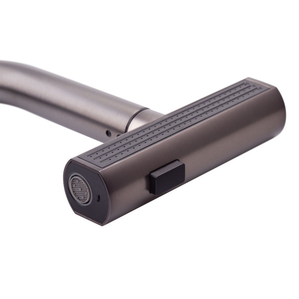 Змішувач для кухні з висувним виливом Mixxus Premium HAMMER 014 GRAPHITE (MI6955)