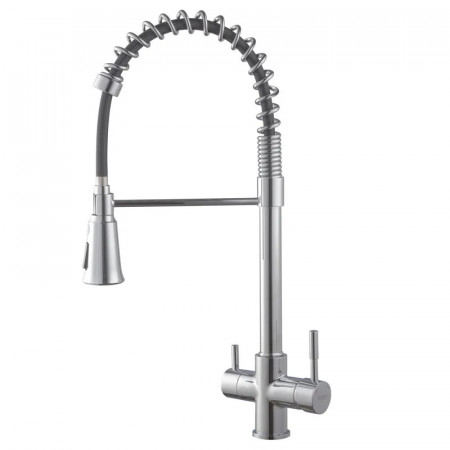 Змішувач для кухні Koer KB-72025-01 з виходом для питної води (вилив - пружина) (KR5014)
