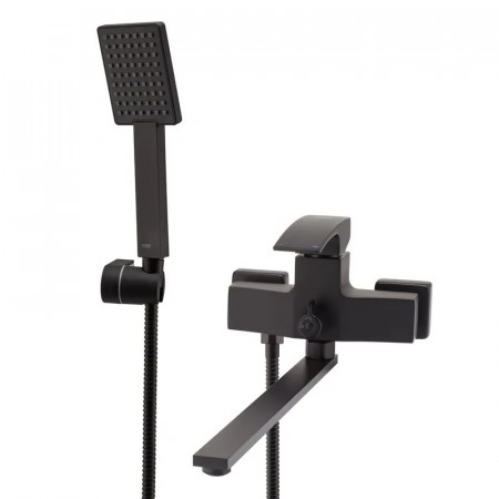 Змішувач для ванни з довгим виливом KOER KB-42007-05 (Колір чорний) (KR3457)