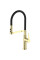 Змішувач для кухні MIXXUS PREMIUM PULL 017 BRUSHED GOLD REFL.BLACK (Кол.мат.зол.+сил.вил.чор.) (MI8280)