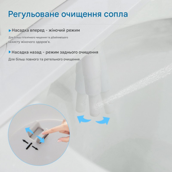 Накладка під кришку унітазу Mixxus Premium TCB-01 Універсальна, з вбудованим гігієнічним душем (MP6494)