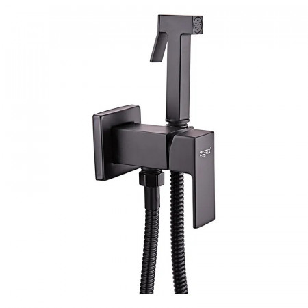 Змішувач для гігієнічного душу Zerix LEB9-123 Black (з лійкою) (кол. чорний) (ZX5572)