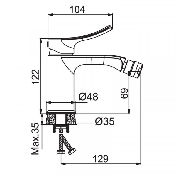 Змішувач для біде HAIBA BOLERO 002 (HB9576)