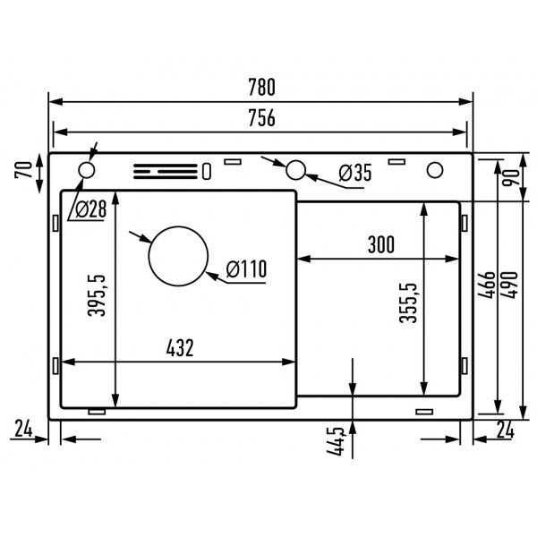 Мийка MIXXUS MH7849L-HK SS COLOR (MH7849L-HK NANO-SILVER)(3.0/0.9) з н.ст 