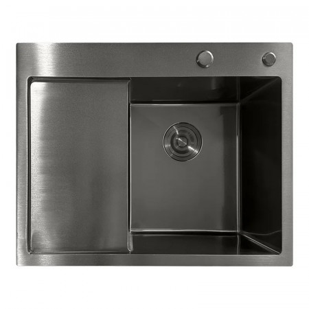 Мийка з нержавіючої сталі Mixxus MH6350R Nano-Black (3.0/0.8) колір графіт (MI7047)