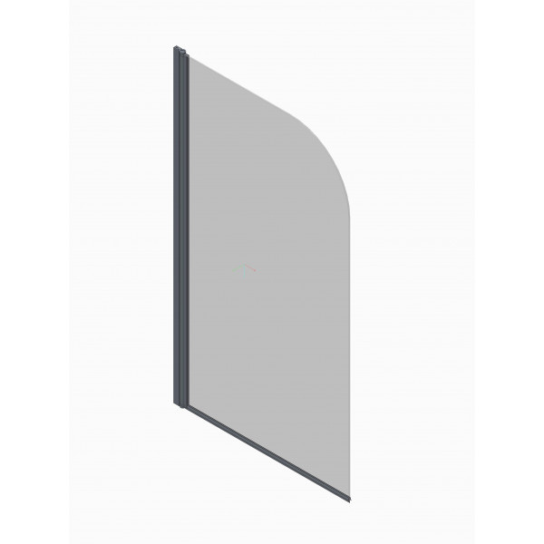 Шторки скляні на ванну Koer SR BS01-80x140-TR-01 прозоре скло 6мм, хром (KR5400)