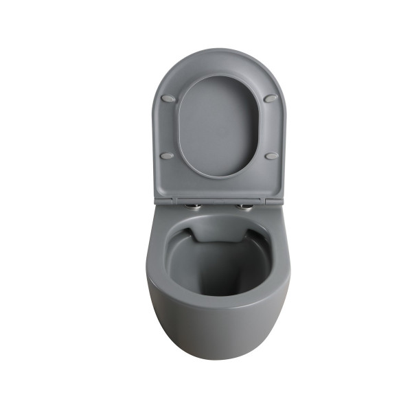 Унітаз підвісний Mixxus Premium TOPPER-0303-R GRAY 495x370x350mm система змиву RIMLESS (MP6657)