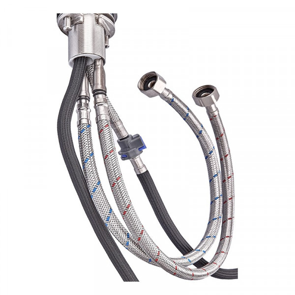 Змішувач для кухні з висувною лійкою Zerix PUL-014 з нерж. сталі SUS304 (ZX5034)