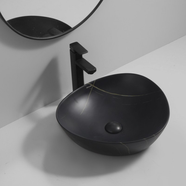 Раковина накладна Mixxus Premium WAVE-0104 MARBLE 460х420х130mm (MP6534)