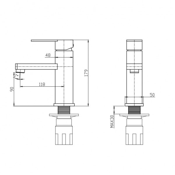 Змішувач для умивальника Mixxus Relax 001 (Nut) (MI6248)