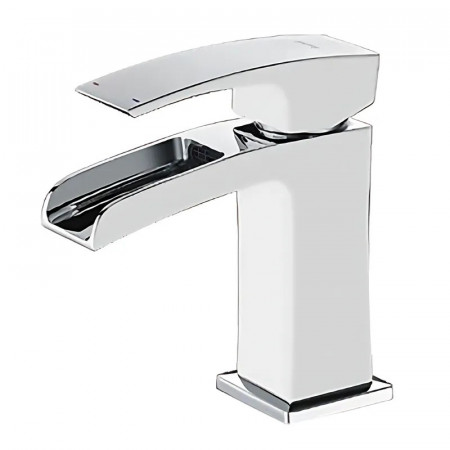 Змішувач для умивальника Koer KB-14007-04 водоспад (Колір хром+білий) (KR5155)