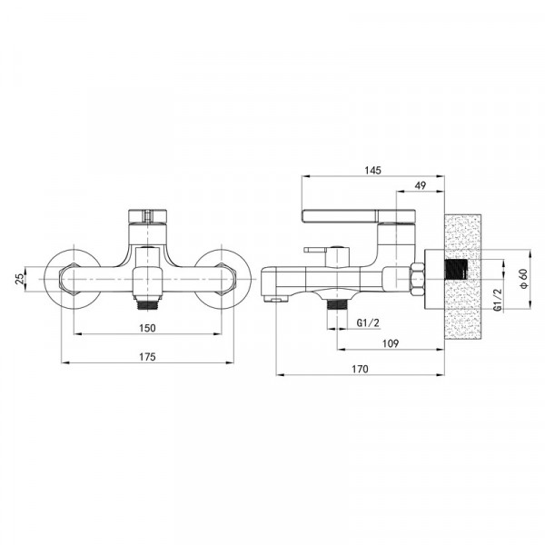 Змішувач для ванни Mixxus Premium Verdi 009 (EURO) (MI8243)