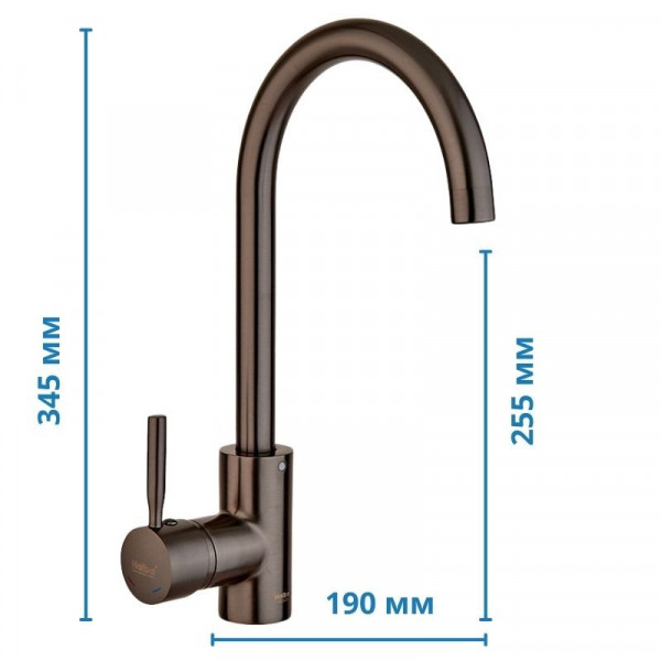 Змішувач для кухні Haiba Hans 011 Graphite (HB4000)