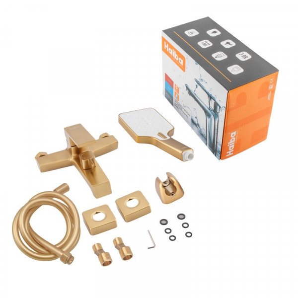 Змішувач для ванни Haiba GAUDI 009 EURO BRUSHED GOLD (HB9599)