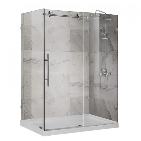 Душова кабіна без піддону Koer SR SC07-120x90x200-TR-01 прозоре скло Easy Clean 8мм, хром (KR5370)