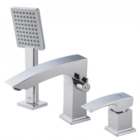 Змішувач на борт ванни KOER KB-43007-01 на 3 отвори (Колір хром) (KR3452)
