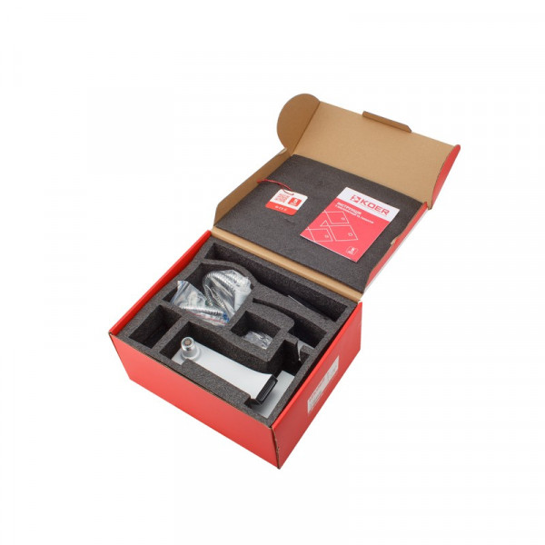 Змішувач для ванни Koer KB-41007-04 з коротким виливом (Колір хром+білий) (KR5157)