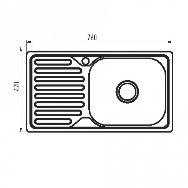 Мийка кухонна Zerix Z7642-08-180MD (micro decor) (ZS0573)