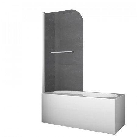 Шторки скляні на ванну Koer SR BS02-80x140-TR-01 прозоре скло 6мм, хром (KR5401)