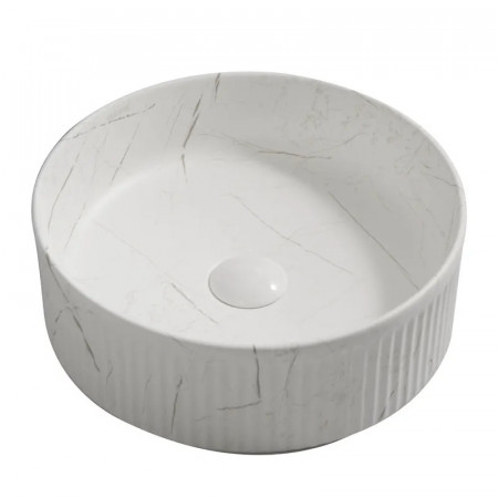 Раковина накладна Mixxus Premium WAVE-0102 MARBLE 370х370х130mm (MP6528)