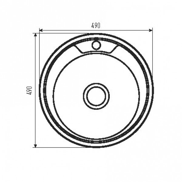 Мийка кухонна Zerix Z490-06-180MD (micro decor) (ZS0557)