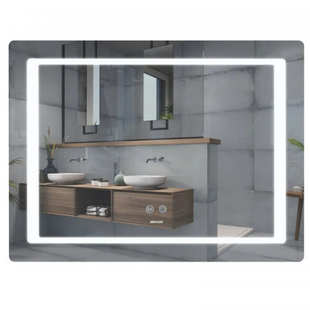 Дзеркало Mixxus STYLE MR13-80x60-Reverse з Led Touch, Anti-fog, димером, регулятором яскравості (MI6666)