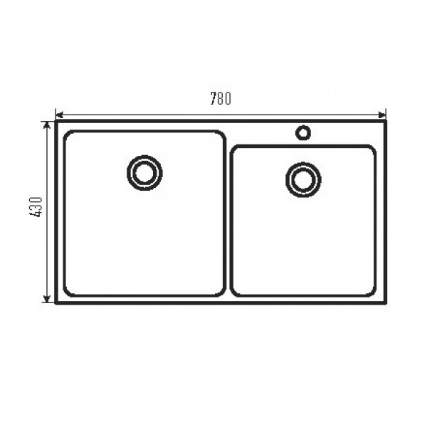 Мийка Zerix ZH7843D-215.SUS304 (3.0/0.8) з нержавіючої сталі SUS304 (MX1593)