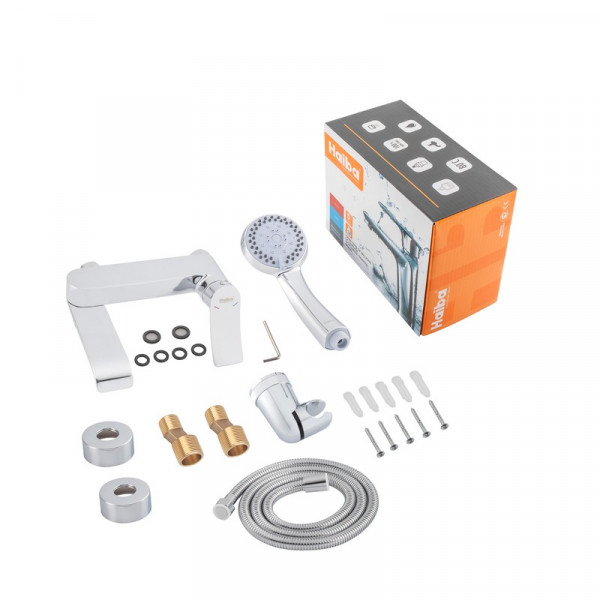 Змішувач для ванни Haiba Bolero 009 короткий вилив з поворотним перемикачем (HB9578)