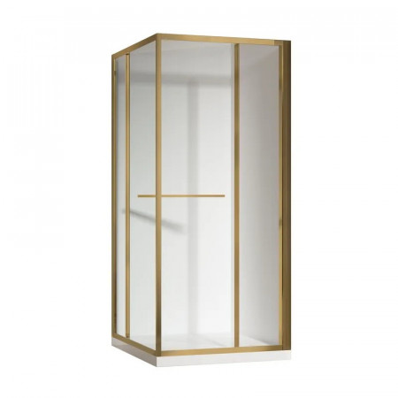 Душова кабіна без піддону Koer SR SC09-90x90x200-R-TR-12 прозоре скло Easy Clean 6мм Матове золото (KR5771)