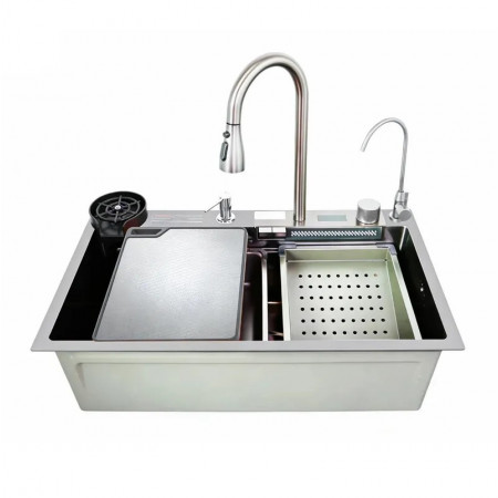 Мийка багатофункціональна Zerix ZH7546-SET-07 Decor SS Color з вбудованим змішувачем з нерж. сталі (ZM5598)