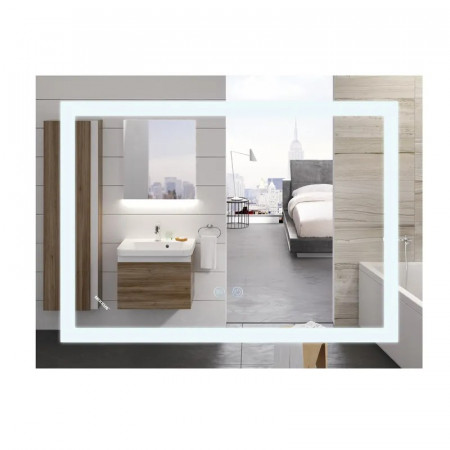 Дзеркало Mixxus WARM MR12-80x70-Reverse з Led Touch, Anti-fog, димером, регулятором яскравості (MI6936)